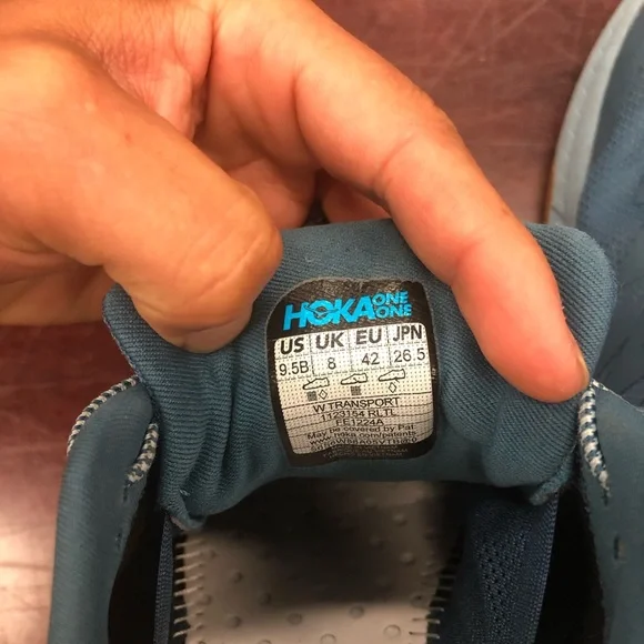 Hoka Transport Blue Sneakers with Gray Details - Picture 10 of 10